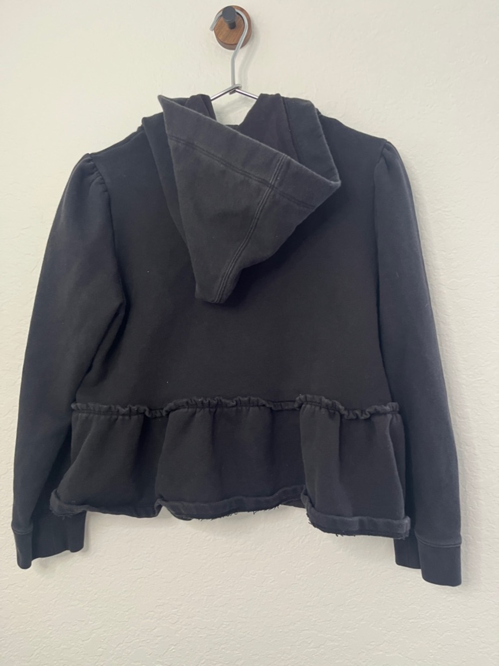 kate spade Black Peplum Zip Hoodie with Gold Zipper - Picture 4 of 5